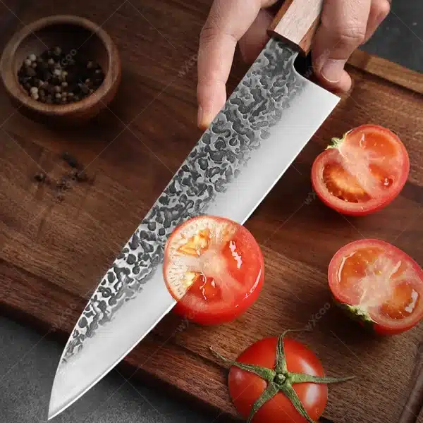 Forged Meat Cleaver Japanese Chef Knife Cutting Meat Stainless Steel Kitchen Knife Sharp Vegetable and Fruit Slicing Knife - Image 4