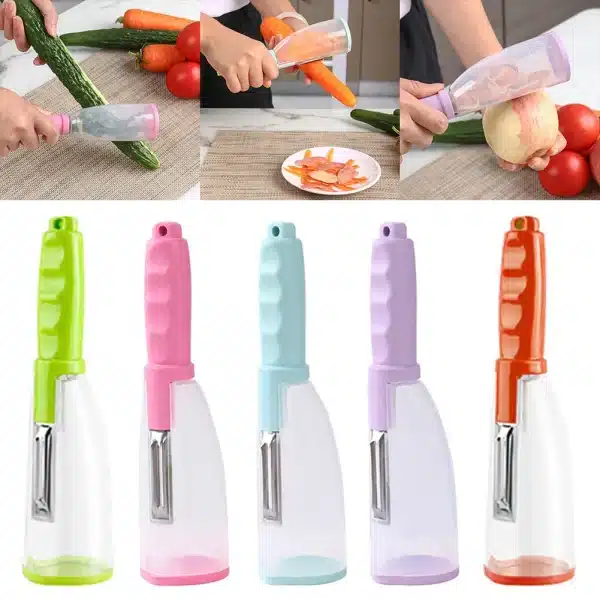 Peeler with Container Stainless Steel Multifunctional Fruit Knife with Storage Box for Vegetable Potato Home Kitchen Accessories - Image 3