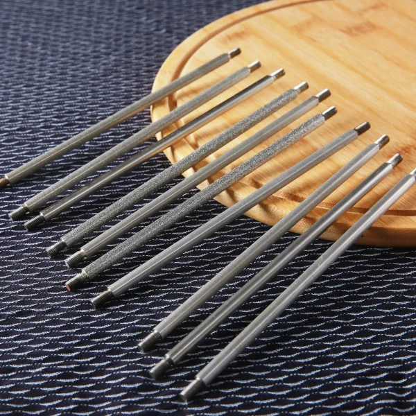 Diamond Sharpening Bar 6mm Cylindrical rod Diamond sharpening stones Kitchen Knife sharpening whetstone Ruixin Pro RX-009