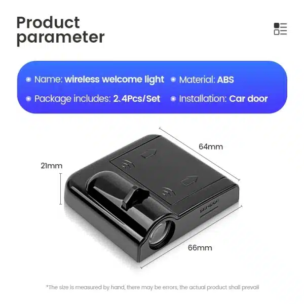 Car Door Decoration LED Wireless Projector Lamp HD Welcome Lights for Dodge RAM 1500 Durango Challenger Charger Nitro Journey