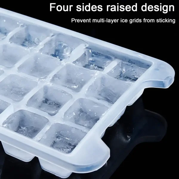 Ice Tray with Twist Design Leak Proof Kitchen Gadgets Stackable Ice Cube Tray Set with Lids Scooper Leak for Cocktail for Making - Image 5