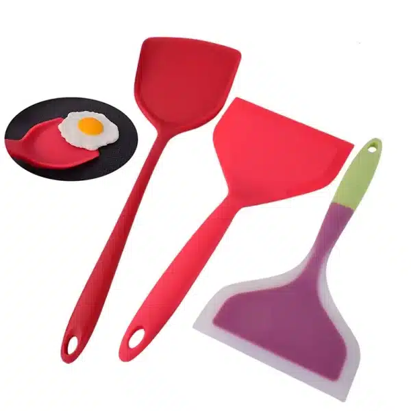 Spatula Silicone Shovel Cooking Utensils Kitchen Gadgets Egg Pancake Meat Turners Wide Pizza Kitchen Accessories - Image 3