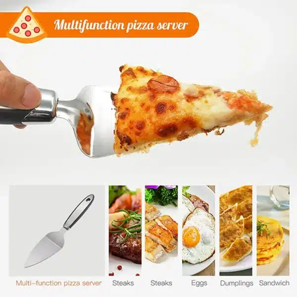 Premium Stainless Steel Kitchen Pizza Cutter Wheel Server Tools Home Knife Waffle Cookies Cake Bread Dough Slicer Baking Gadgets - Image 4