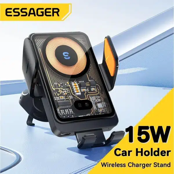 Essager 15W Qi Wireless Charger Car Phone Holder Air Vent Mount Stand For iPhone Samsung Cell Phone Support Fast Charging