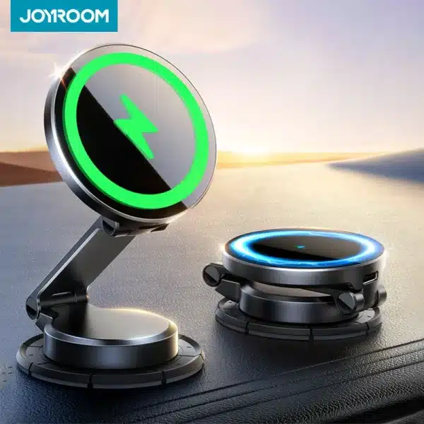 JOYROOM 15W for MagSafe Car Mount Charger Relocatable Car Phone Holder 360° Rotation Magnetic Wireless Charging for iPhone 15-12