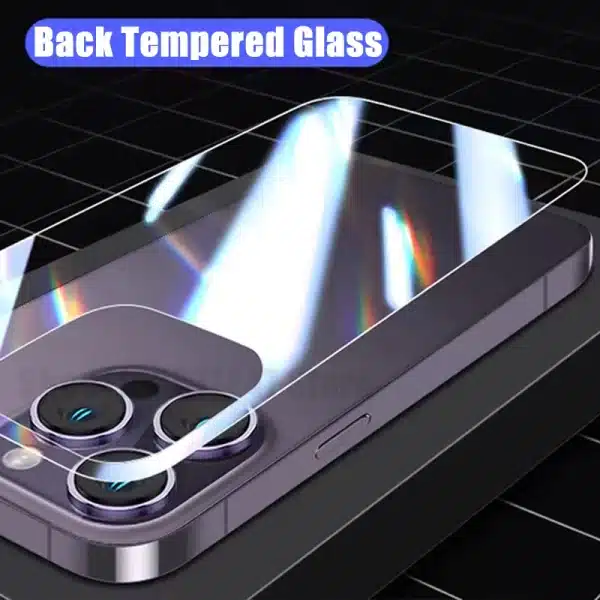 Back Tempered Glass For iPhone 16 15 13 12 14 Plus 13 Mini 15Pro 12 pro 13 Pro Max 14 Plus Back cover full screen protector film