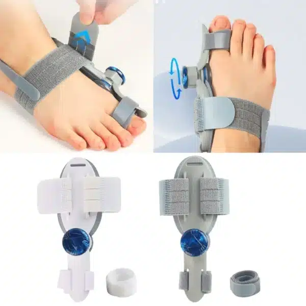 Adjustable Toe Straightener and Separator for Women and Men Comfortable Foot Care Adjustable Soft Nylon Toe Correction