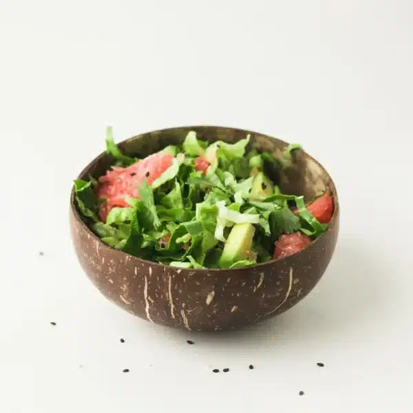 Natural Coconut Shell Bowl Light Food Container Wooden Dessert Fruit Salad Bowl Southeast Asia Tableware Set - Image 2