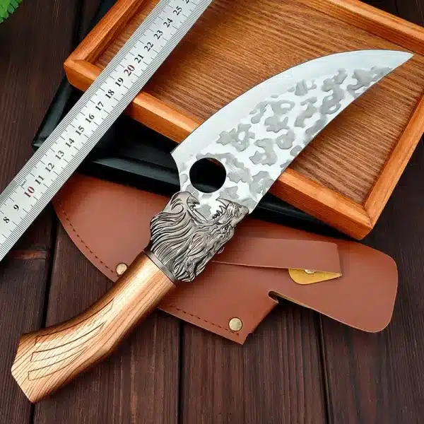 Meat Cutting Knives Boning Knife Wooden Handle Hnadmade Forge Knives Slicing Knife Multifunctional Kitchen Knives with Cover - Image 3