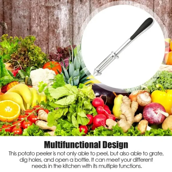 Potato Peelers Stainless Steel Cucumber Peeler With Shredder Function Kitchen Peeling Tool Home Gadgets Multi-Function Peeler - Image 2