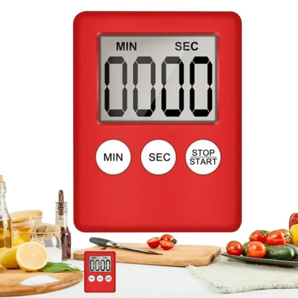 Kitchen Timer Digital Countdown Timers LED Display Cooking Timers Memory Function Study Stopwatch Beep Alarming Kitchen Gadget