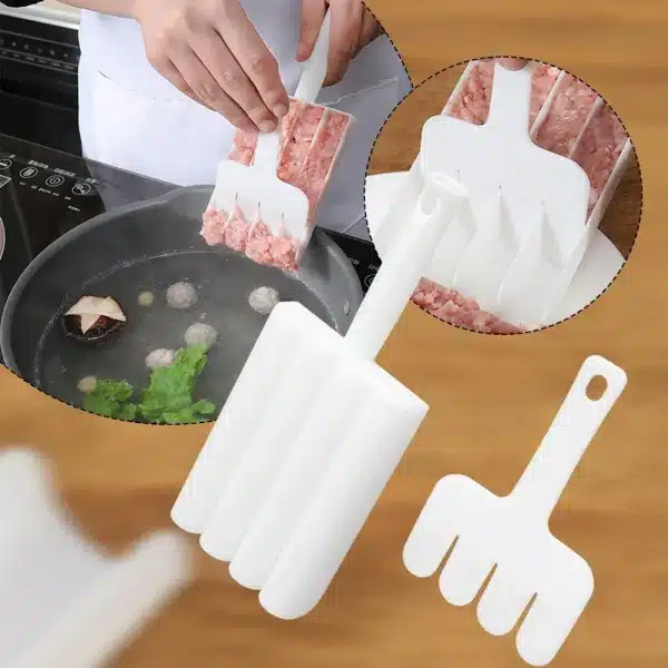 New Practical Meatball Maker Set Portable Spoon Tools White Plastic Gadgets Kitchen Tools Meatball Maker Dining - Image 5