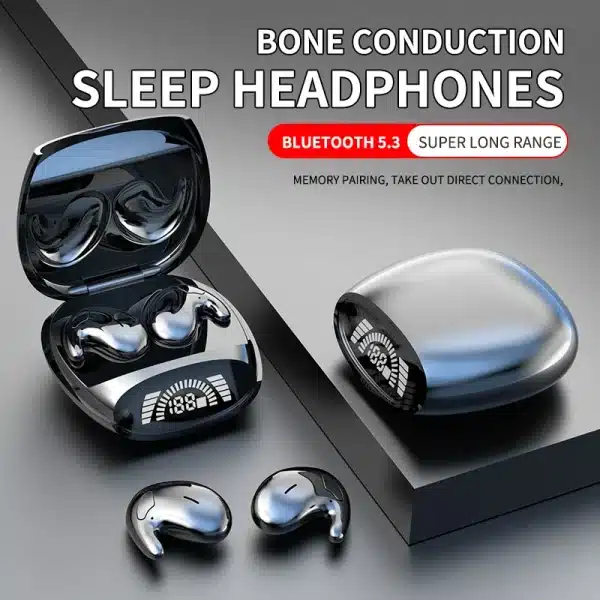 Invisible Sleep Wireless Earphone TWS Bluetooth 5.3 Headphones Hidden Earbuds IPX5 Waterproof Noise Reduction Sports Headset