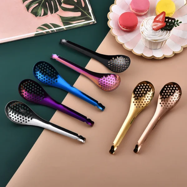 1pc Kitchen Spoon With Holes Cuisine Caviar Builder Roe Sauce Strainer Spoon Durable Kitchen Cooking Gadgets