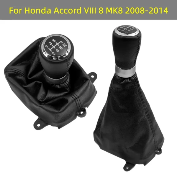 For Honda Accord VIII 8 MK8 2008-2014 Gear Shift Knob Shifter Lever Stick Gaiter Boot Cover Cars Accessories Interior Parts - Image 2