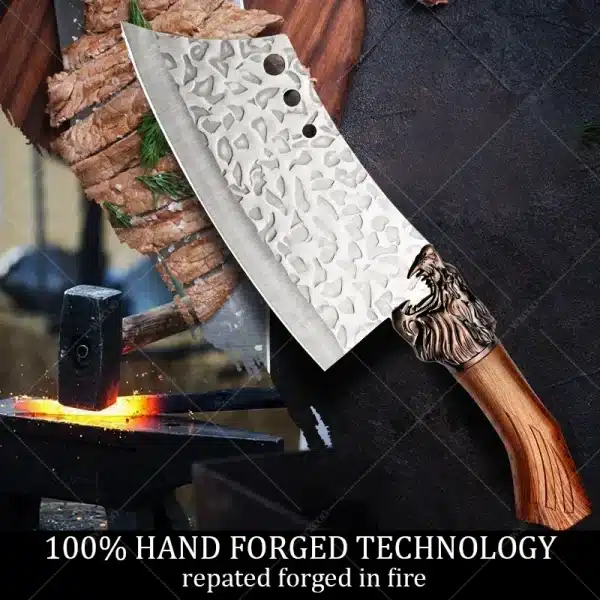 WXCOO Forged Kitchen Chef Knife Set Stainless Steel Meat Fish Fruit Vegetables Slicing Knife Butcher Boning Cleaver Knives - Image 2