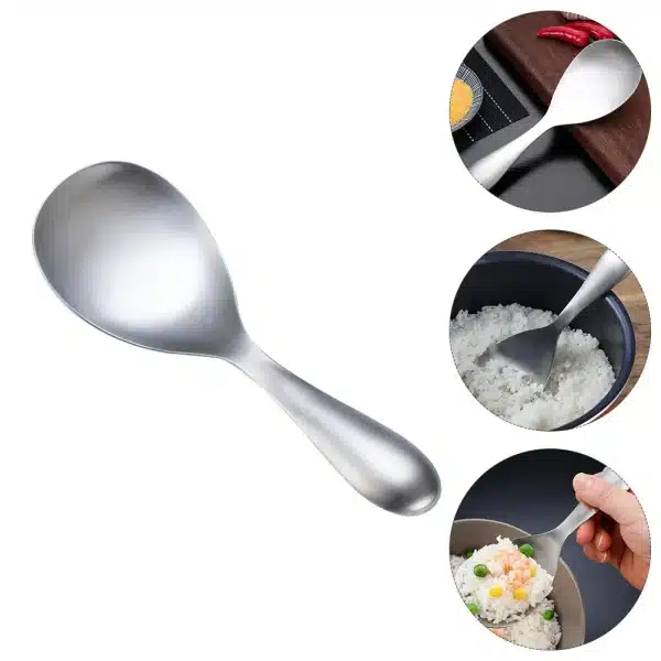 Serving Spoon Rustproof Cookware Ramen Cutlery Set Spoons Rice Paddles Cooking Utensils Stainless Steel Kitchen Gadgets Spatula - Image 2