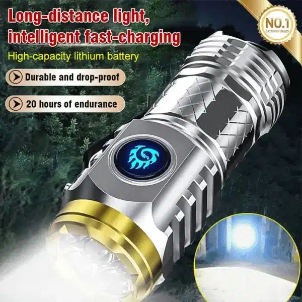 Three-Eyed Monster Mini Flash Super Power flashlight Flashlight strong light rechargeable super bright, portable lighting - Image 2