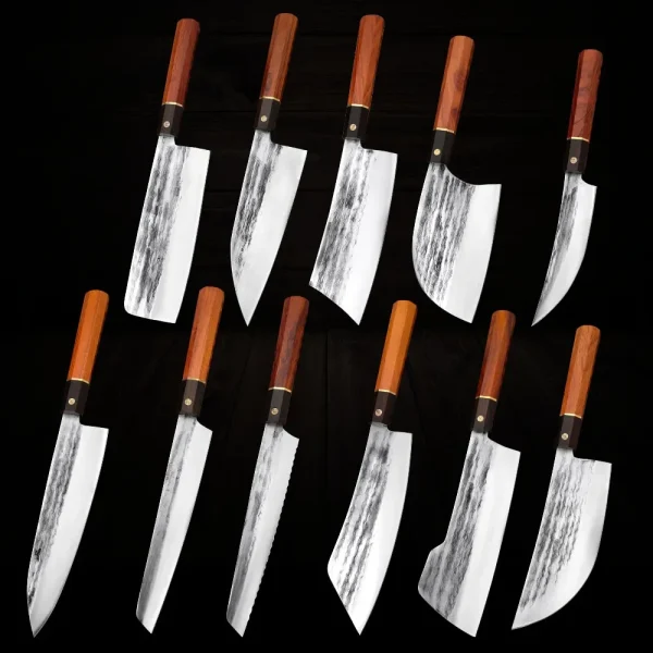 Kitchen Knives Ultra Sharp Slicing Knife Wood Handle Japanese Knife Hand Forged Blade Butcher Boning Knives Cleaver Meat Tools