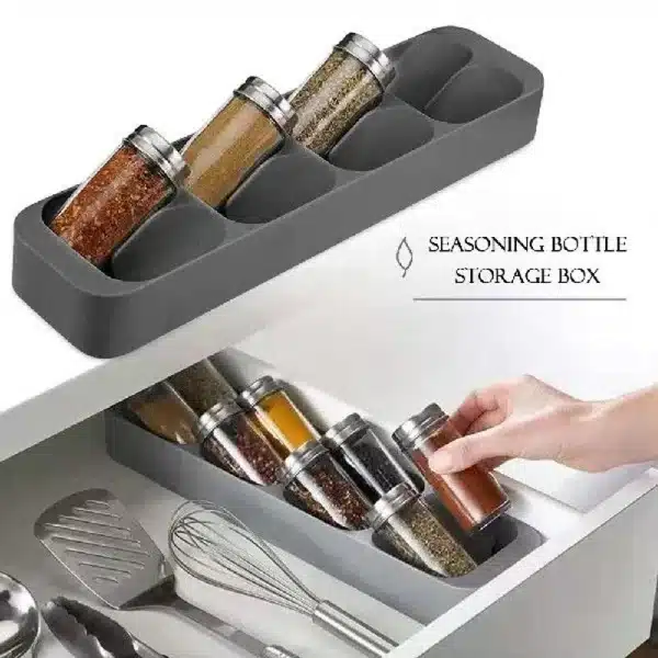 Kitchen Drawer Cutlery Storage Tray Knife Holder Spoon Forks Tableware Organizer Container For Spice Bottles Knives Block Rack - Image 4