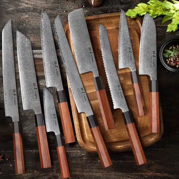 TURWHO Hand Forged Japanese Chef Knife Damascus Steel Kitchen Knives Santoku Sashimi Bread Utility Handmade Blade Cooking Tools - Image 2