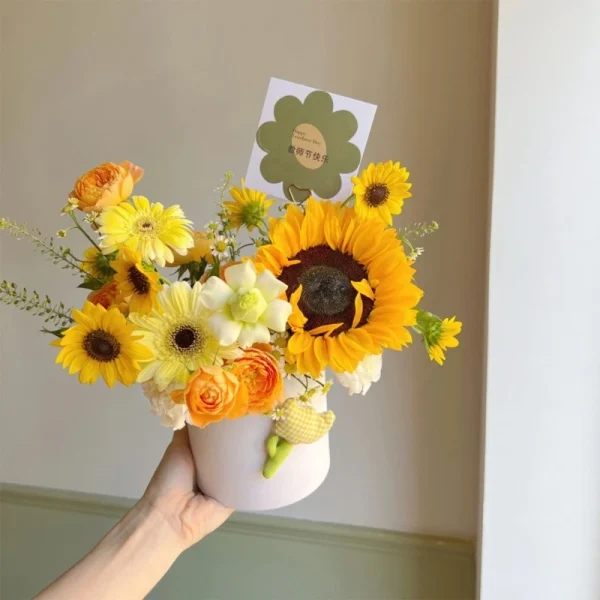 367A Empty Round Gift Boxes with Lids Cardboard Flower Package Box Wedding Decor Table Centerpieces Anniversary Supplies - Image 3