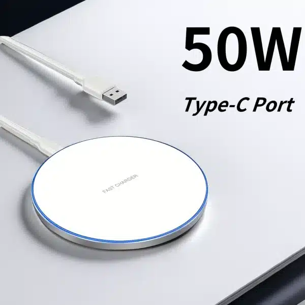 50W Wireless Charger Pad for iPhone 15 14 13 12 11 Pro Max Samsung Galaxy S22 S21 S20 S10 S9 Huawei Wireless Charging Station