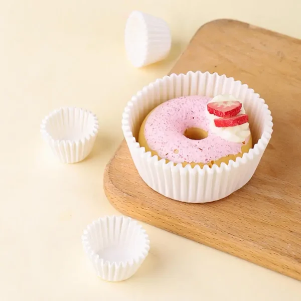 1 Set Muffin Cup Waterproof Oilproof Non-stick Egg Tarts Tray White Mini Cupcake Paper Liner Dessert Baking Tool Kitchen Gadget - Image 3