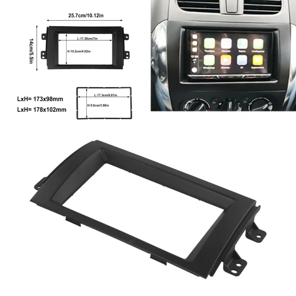 2 Din Car Stereo Radio Audio DVD CD Fascia Plate Panel Frame Dashboard Replacement For Suzuki SX4 2007-13 Car Interior Parts