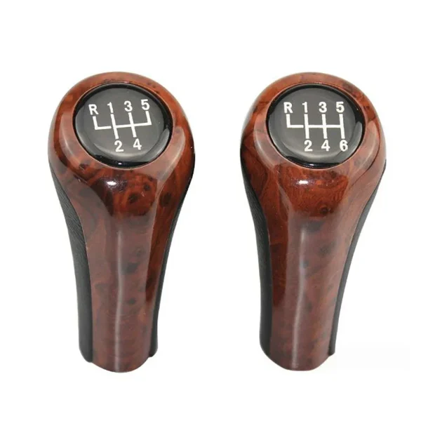 5/6 Speed Gear Shift Knob Wood Grain Leather For BMW E30 E36 E46 E39 E34 Z3 E53 Interior Replacement Parts Gear Shift Knob - Image 6