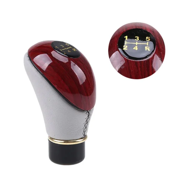 Car Manual Car Leather Gear Shift Knob Shifter Lever Handle 5 Speed Interior Replacement Parts - Image 4