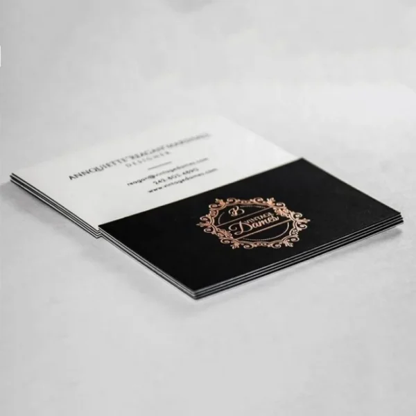 Customized.product.Rose Gold Calling Cards Print, Black Private Label Printing Business Card - Image 2