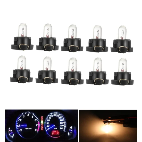 Automotive Instrument Bulb T3/T4.2 Halogen Bulb Automotive Interior Accessories Parts Self-service Bulb Replacement DC 12V