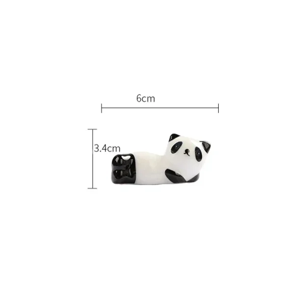 Cute Panda Ceramic Rack Chopsticks Stand Rest Knife Fork Holder Chinese Style Cutlery Chopstick Rest Kitchen Tools for Home Use - Image 2