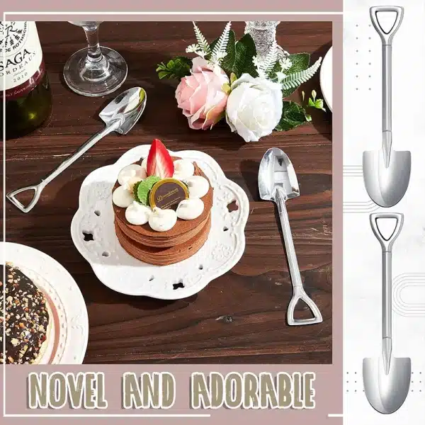 1/20pcs Stainless Steel Shovel & Point Spoons Coffee Tea Spoon Ice Cream Dessert Tip Scoops Cutlery Tableware Set Kitchen Tools - Image 5