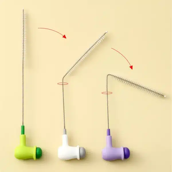 1/2PCS Lid Brush Durable Straw Brush For All Your Cleaning Needs Save Time Kitchen Gadgets Highly Sought After Pacifier Brush - Image 4