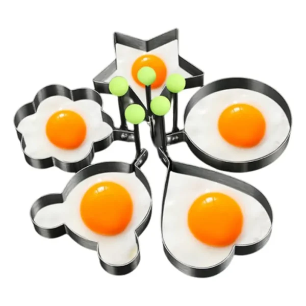 Stainless Steel 5Style Fried Egg Pancake Shaper DIY Omelette Mold Mould Frying Egg Cooking Tools Kitchen Accessories Gadget Ring