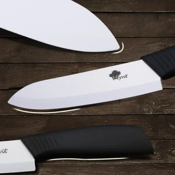 Ceramic Knives 3 4 5 6 inch Fruit Slicing Utility Chef Knife White Zirconia Blade Kitchen Knives with Vegetable Peeler - Image 5