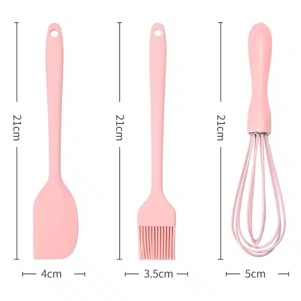 3PCS/SET Silicone Baking Set Cake Cream Spatula Scraper Kitchen Household Egg Whisk Barbecue Oil Brush Gadget Kitchen Supplies - Image 6