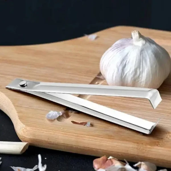 Garlic peeling tool Garlic peeling pliers Stainless steel tweezers Comfortable grip Efficient kitchen gadgets for chefs