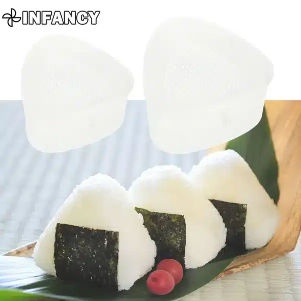 2Pcs Triangular Plastic Sushi Rice Ball Maker Mould Onigiri Mold Set Kitchen Gadgets Stuff Transparent Bento Accessories - Image 4