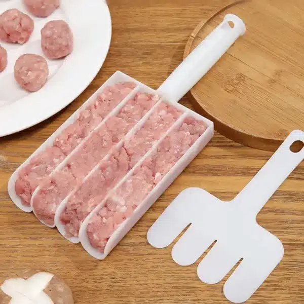Kitchen Gadgets Meatball Maker Cooking Fried Fish Beaf Rice Balls Making Device Sausage Maker Plastic Machine Set Mold Spoon - Image 2
