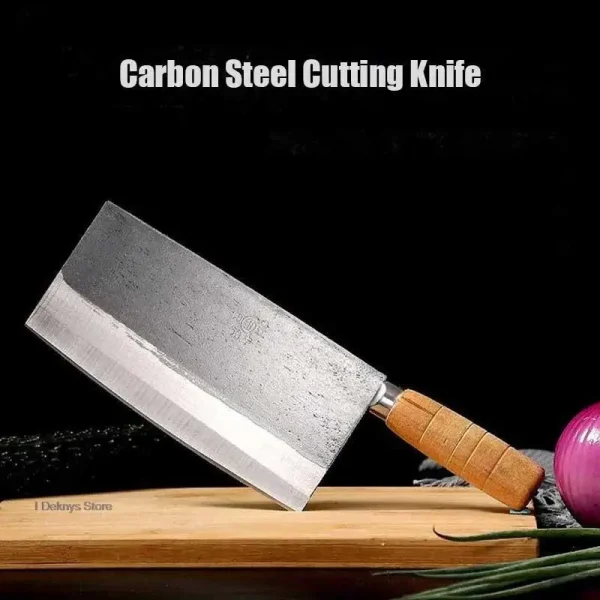 Kitchen Cleaver Slicing Chopping Knife Carbon Steel Hand Forged Knives Professional Steel Boning Meat Knife Chinese Butcher - Image 2