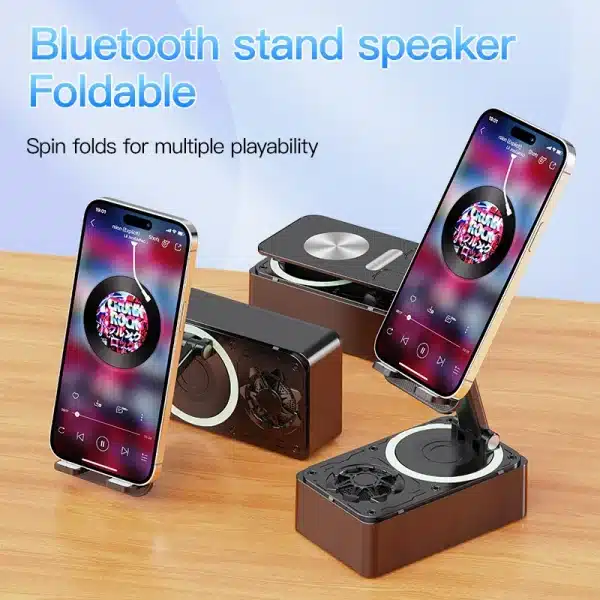 3 In 1 Mobile Phone Bracket Bluetooth Speaker Power Bank Rotating Foldable Lazy Desktop Holder Stand For Cell Phone Tablets iPad