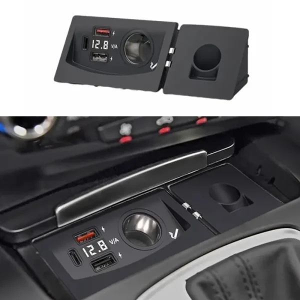 15W For Audi B8 A4 A4L A5 S4 S5 Q5 B8 Car QI Wireless Charger Charging Phone Plate Fast Charging Panel Car Battery Charger USB