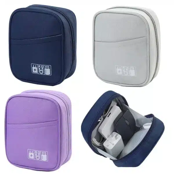 Portable Cable Organizer Waterproof Storage Bag for Power Bank Digital Cable Case Earphone Oxford Cloth Earphone Holder Case