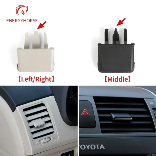 Car Center Dash A/C Vent Louvre Blade Slice Air Conditioning Leaf Clip For Toyota Corolla 2004-2013 Automotive Parts Interior - Image 4