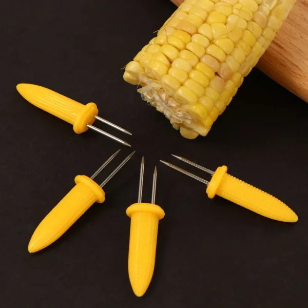 for Camping Corn On the Cob Home Kitchen Gadget BBQ Supplies Sweetcorn Grilling Fork BBQ Prong Set Corn Skewer Corn Holder