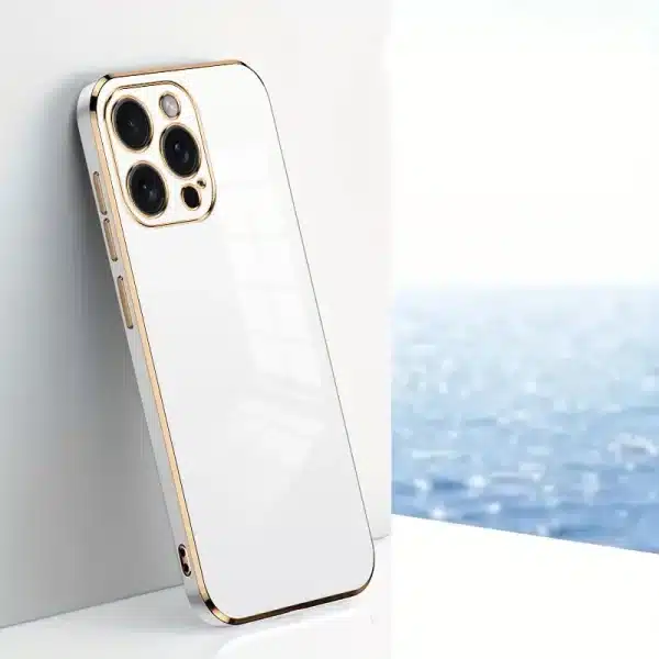 Luxury Plating Phone Case For iPhone16 15 14 13 12 11 Pro Max 14 15 Plus Case Soft Silicone Shockproof Back Cover