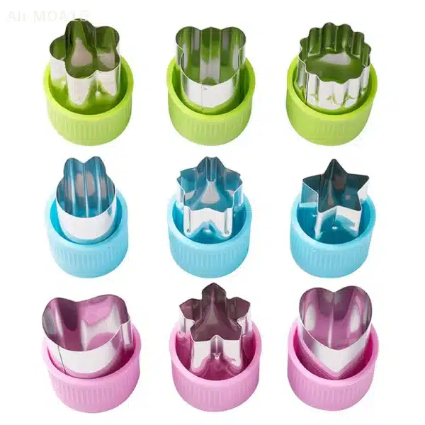 3pcs/set Star Heart Shape Vegetables Cutter Plastic Handle Portable Cook Tools Stainless Steel Fruit Cutting Die Kitchen Gadgets - Image 5